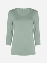 Soyaconcept Marica basis bluse med rund hals lysegrøn